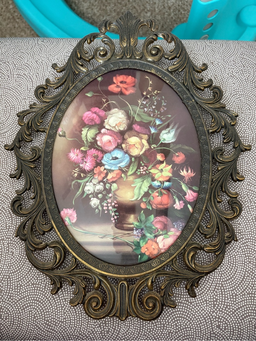 Ornate Antique-Style Floral Wall Art - Multicolor